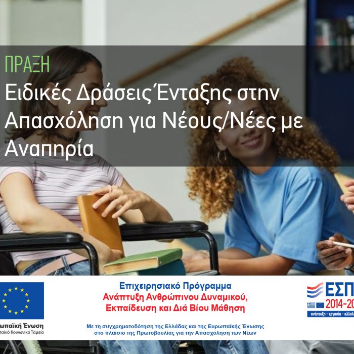Ένταξη στην Απασχόληση για Νέους/Νέες με Αναπηρία