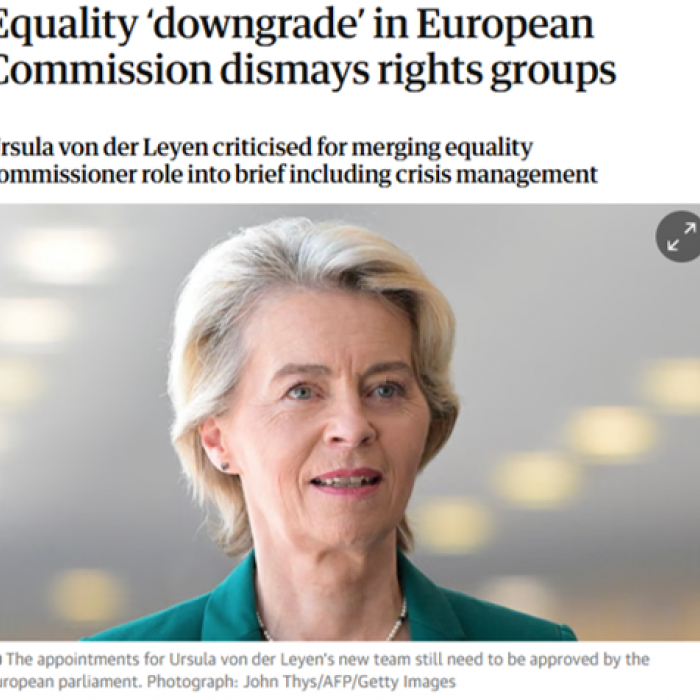Πληθαίνουν οι οργανώσεις που αντιδρούν στην απόφαση της νέας προέδρου της Ευρωπαϊκής Επιτροπής Ursula von der Leyen να μην υπάρχει ξεχωριστός Επίτροπος Ισότητας