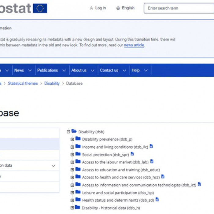 Η νέα βάση δεδομένων της Eurostat για την αναπηρία